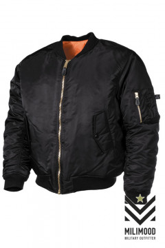Chaqueta Bomber "MA1" Negro - Comercial